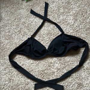 Athleta Black swimwear wrap around top size 38b/c